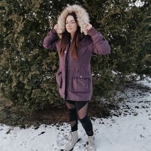 DKNY Faux Fur Winter Coat